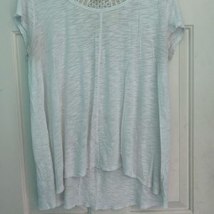 High/low White Lace Lightweight Shirt